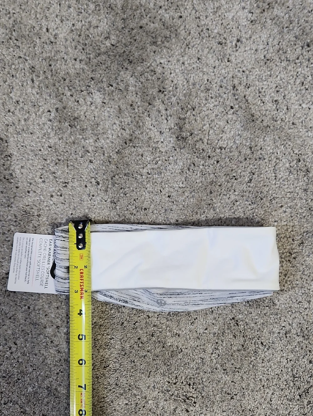 New Lululemon Run And Done Ear Warmer (Softshell) Space Dye Camo White Silver